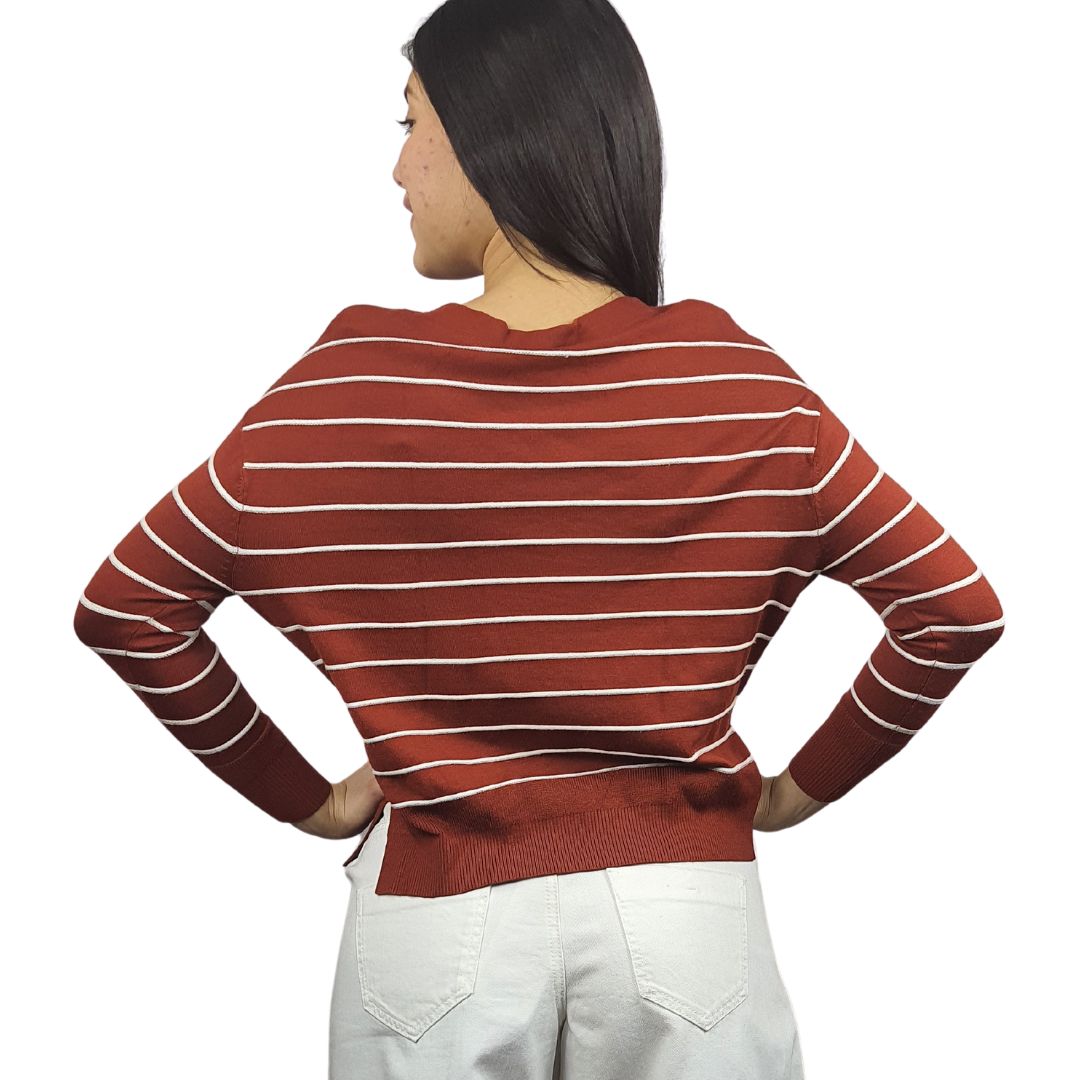 Sweater Vero Moda Marron Style ANNA L/S KNIT(UM)