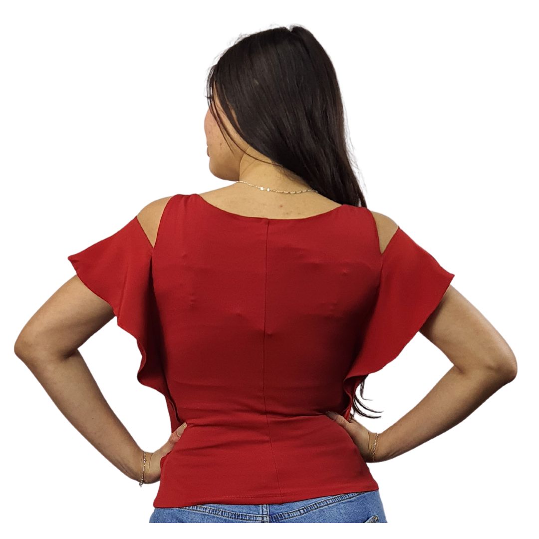 Blusa Vero Moda Burdeo Style VANN S/S TOP(HH)