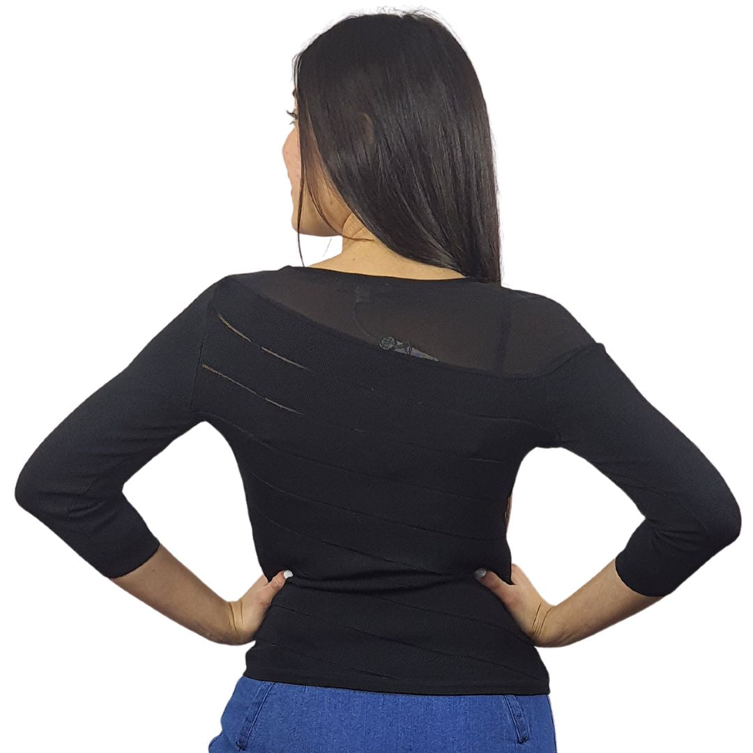 Sweater Vero Moda Negro Style UEY L/S KNIT(VMC-UM)