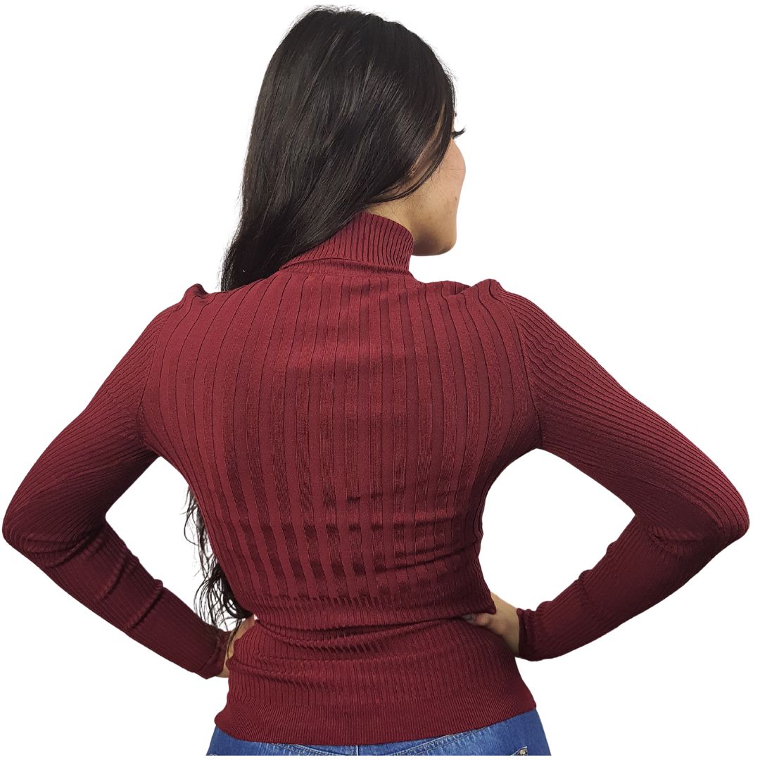Blusa Vero Moda Burdeo Style MIND L/S KNIT(VMC-BT)