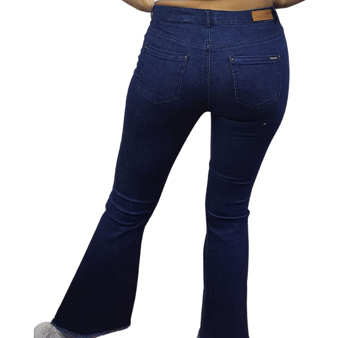 Jeans Vero Moda Azul Oscuro Style COUNT 9/10 MW SLIM BOOTCUT JEANS(NR)