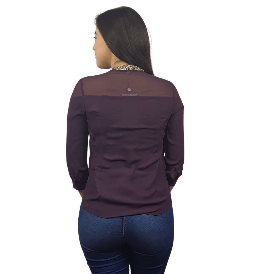 Blusa Vero Moda Purpura Style JASMINE 3/4 SHIRT(VMC-BN)