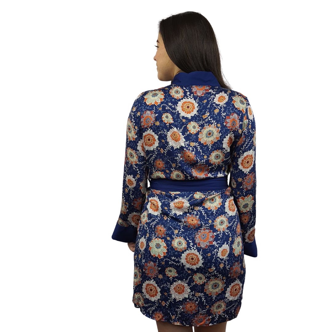 Bata de Pijama Vero Moda Azul Oscuro Style NANCZ L/S ROBE(HOMEWEAR)