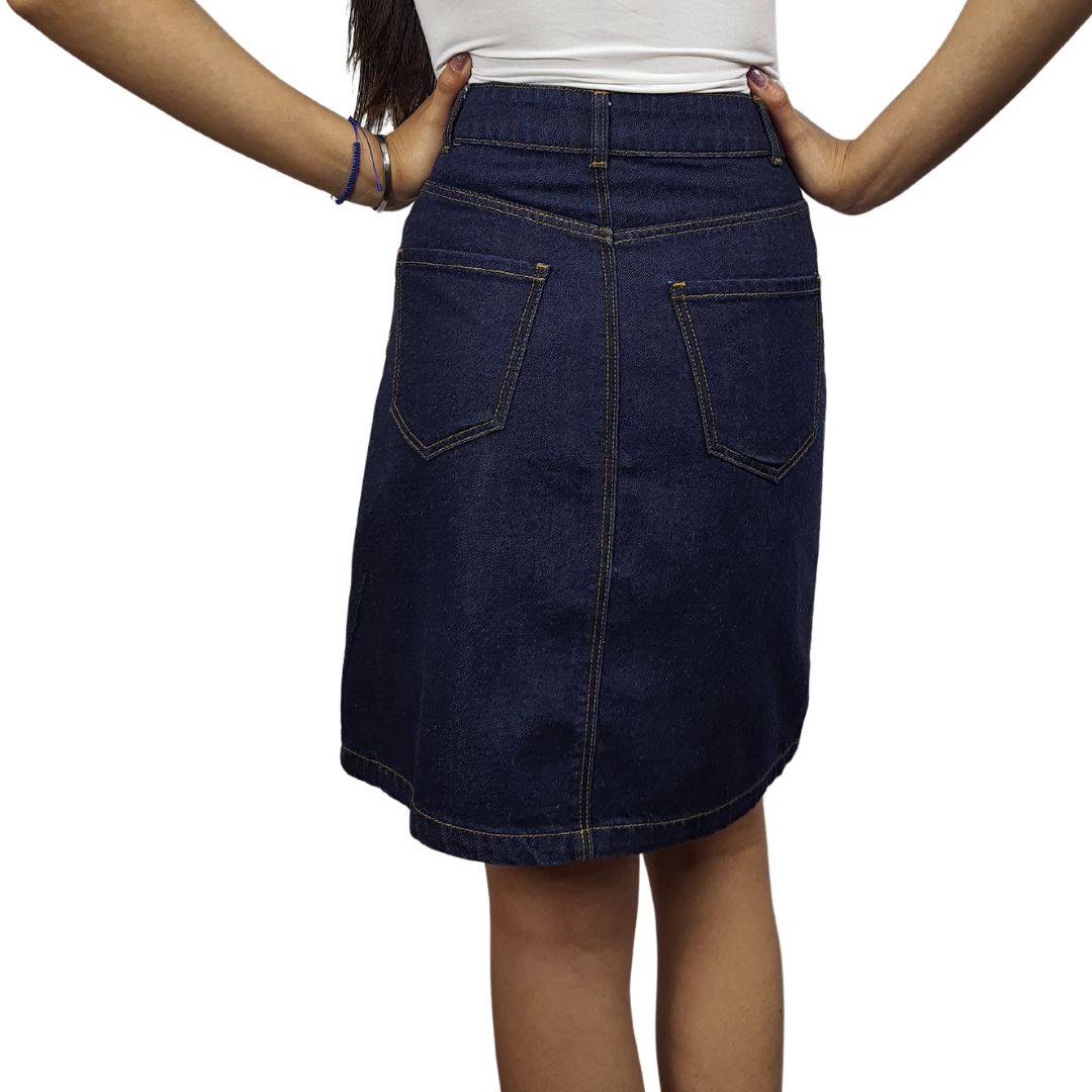 Falda Vero Moda Azul Oscuro Style MINT HW DENIM SKIRT(NR)