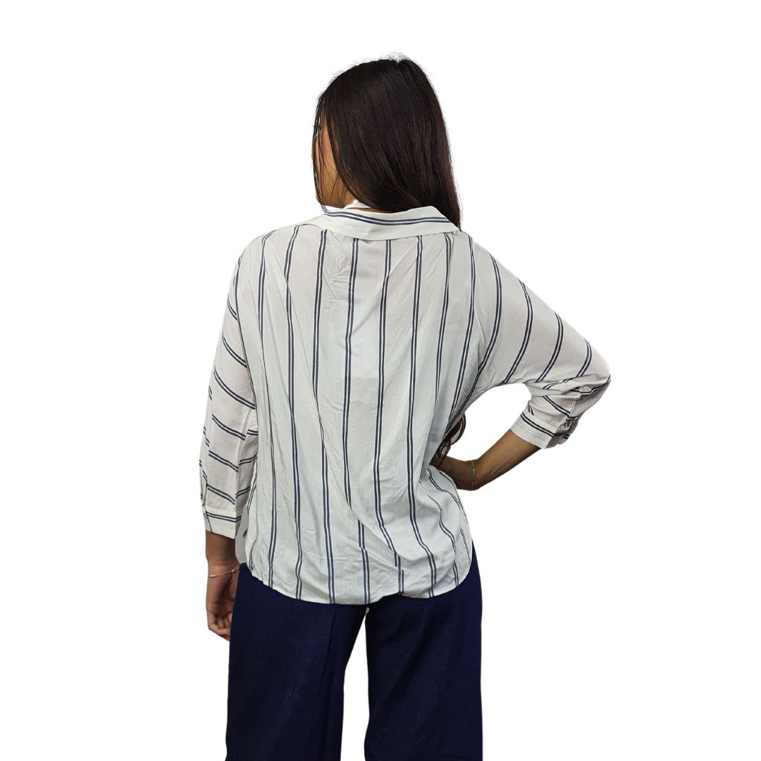 Blusa Vero Moda Blanco Style SLOPE TINA STRIPE 3/4 SHIRT(NC)