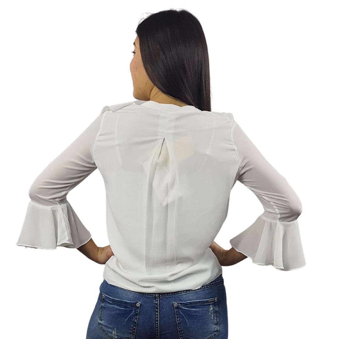 Blusa Vero Moda Blanco Style GIGI 3/4 SHIRT(VMC-DR)