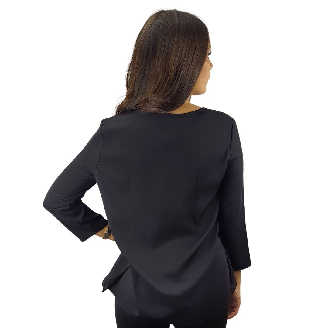 Blusa Vero moda Negro Style LANCE 3/4 WOVEN TOP(VMC-RN)