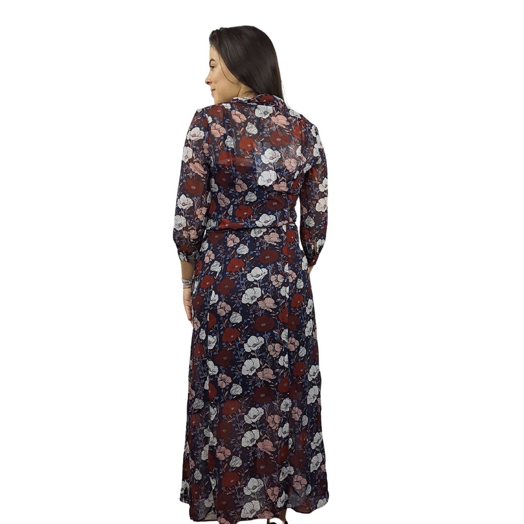 Vestido Veromoda Azul Style KRISTEN 3/4 LONG SHIRT SET(RN)