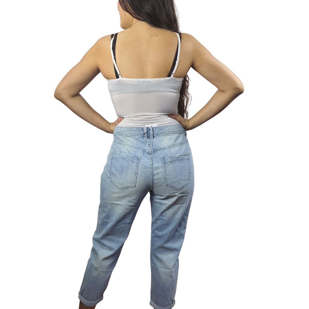 Jeans Vero Moda Azul Claro Style MABEL 9/10 BOYFRIEND JEANS(BN-CT-3)