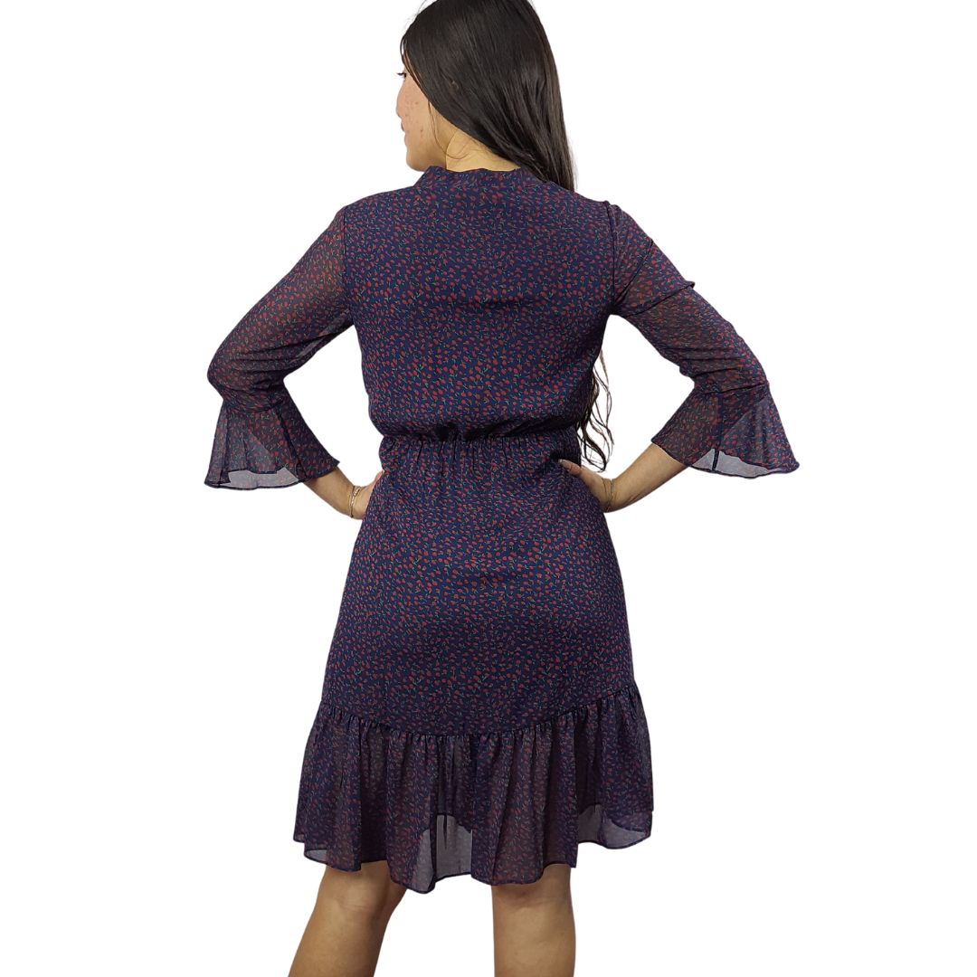 Vestido Vero Moda Azul Style BRETT 3/4 LONG SHIRT(VMC-NR)