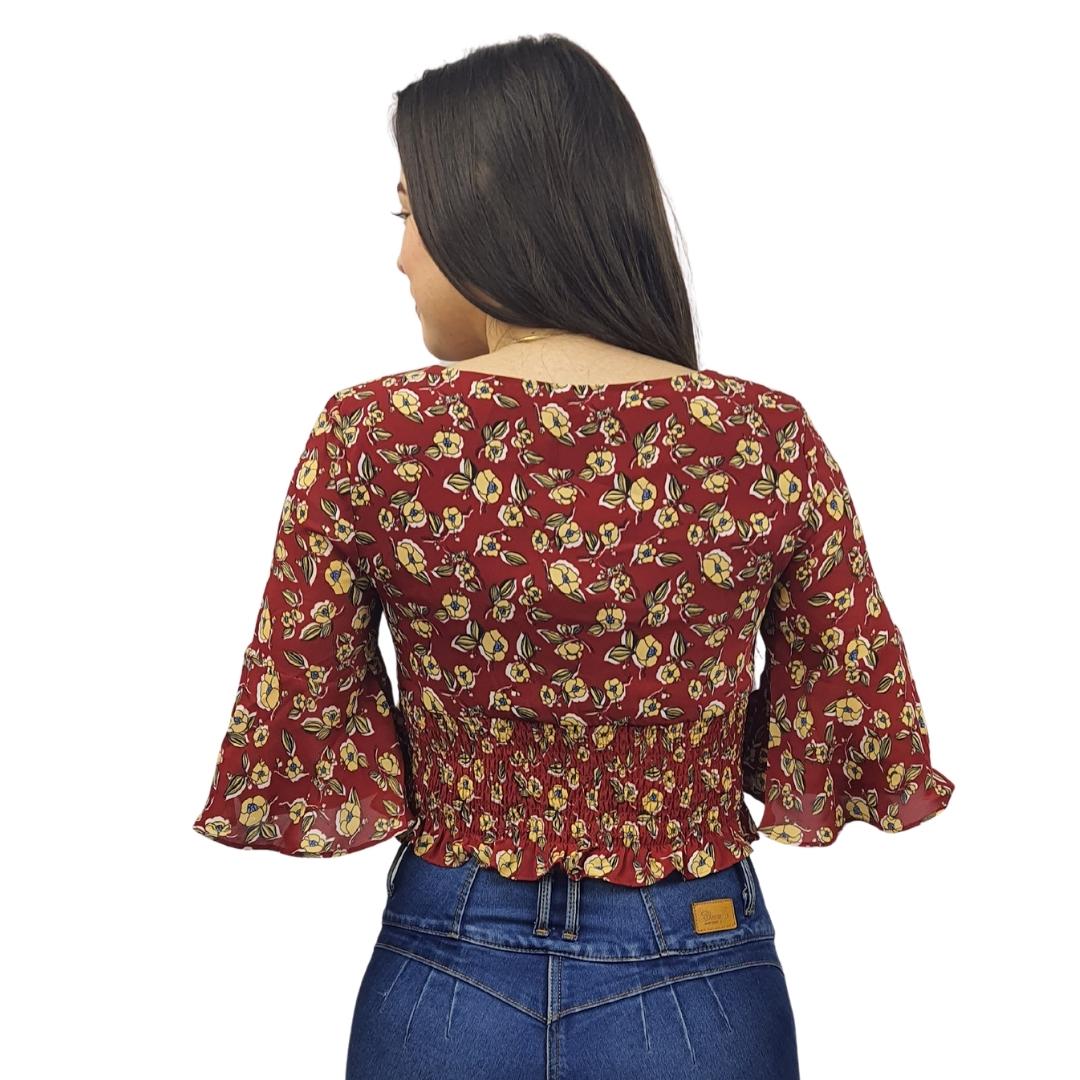 Top Vero Moda Vinotinto Style LI 1/2 TOP(HH)