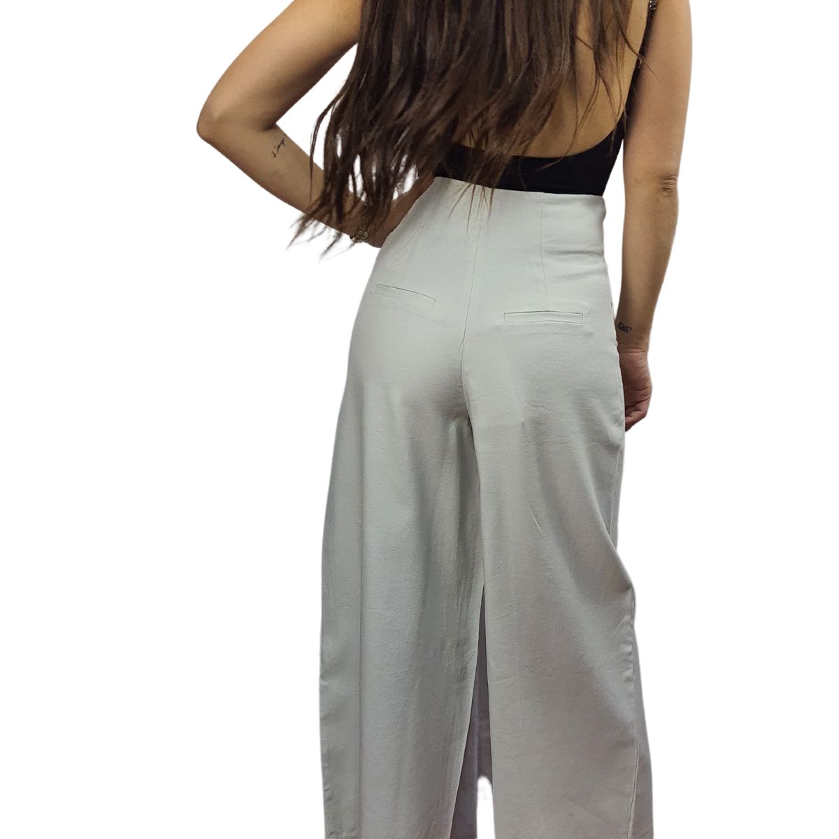 Pantalon Vero Moda Beige Style BREE KAREN 9/10 WIDE PANTS(NC)