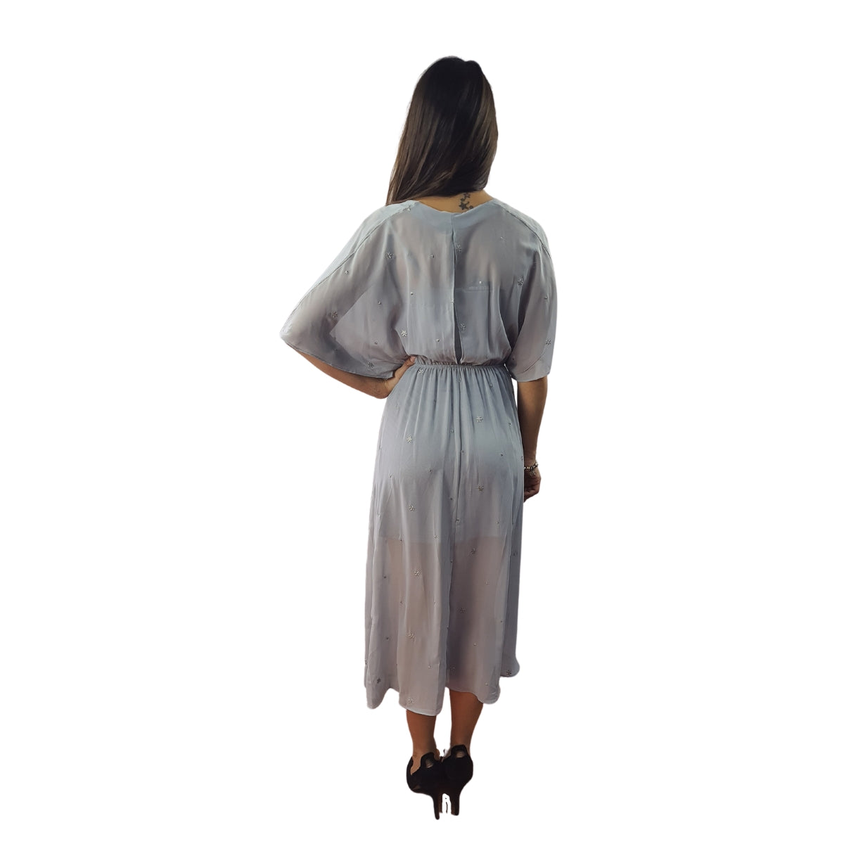 Vestido Vero Moda Gris Style BLANCHE 1/2 DRESS SET(FL)