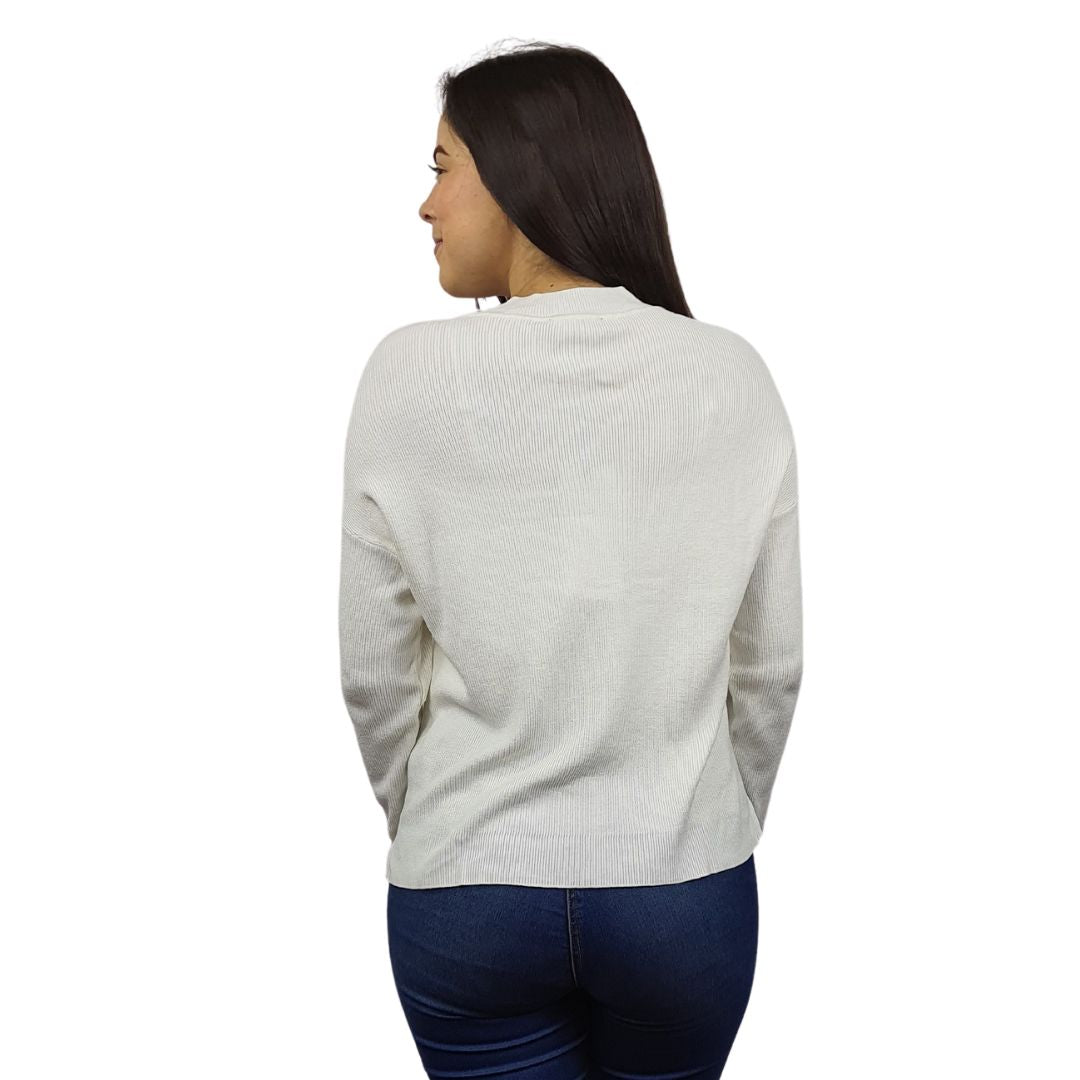Sweater Vero Moda Blanco Style IRIS L/S KNIT(FL)