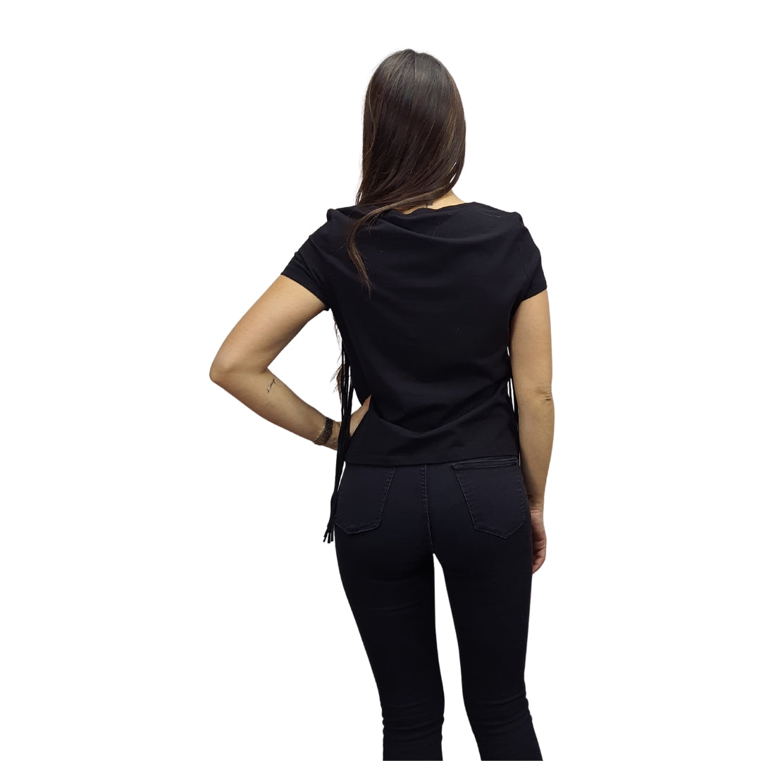 Polera Vero Moda Negro Style FEEL H S/S TOP(EL)