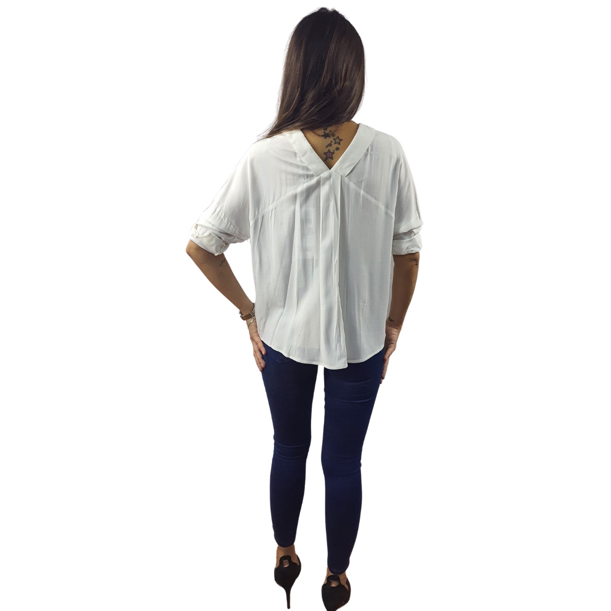 Camisa Vero Moda Blanco Style MAY SOLID 3/4 SHIRT(TP)