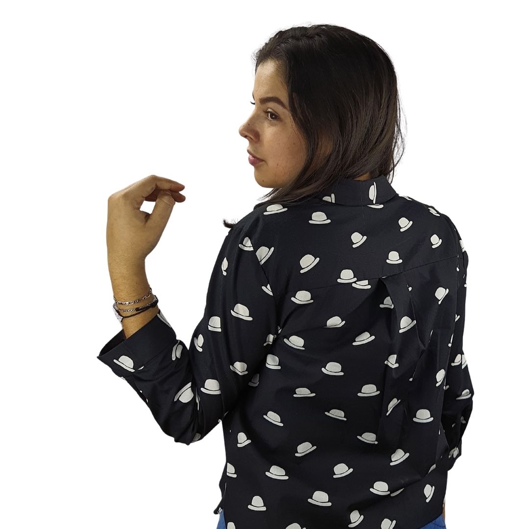Blusa Vero moda Negro Style TEMPHA HEAT 3/4 SHIRT(PM-CT-2)