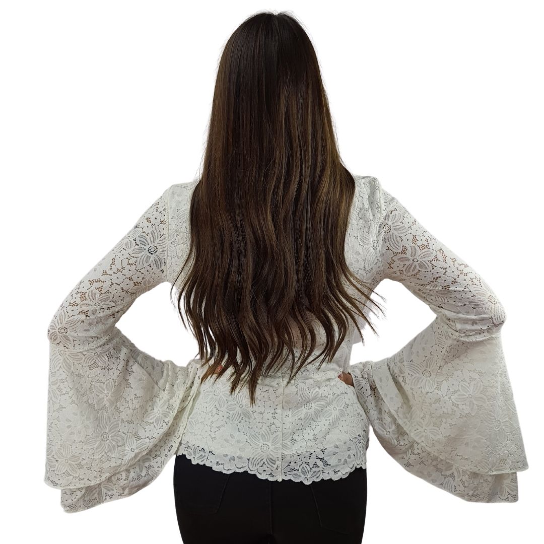 Blusa Vero Moda Blanca Style DOLCE LACE L/S TOP(NR)