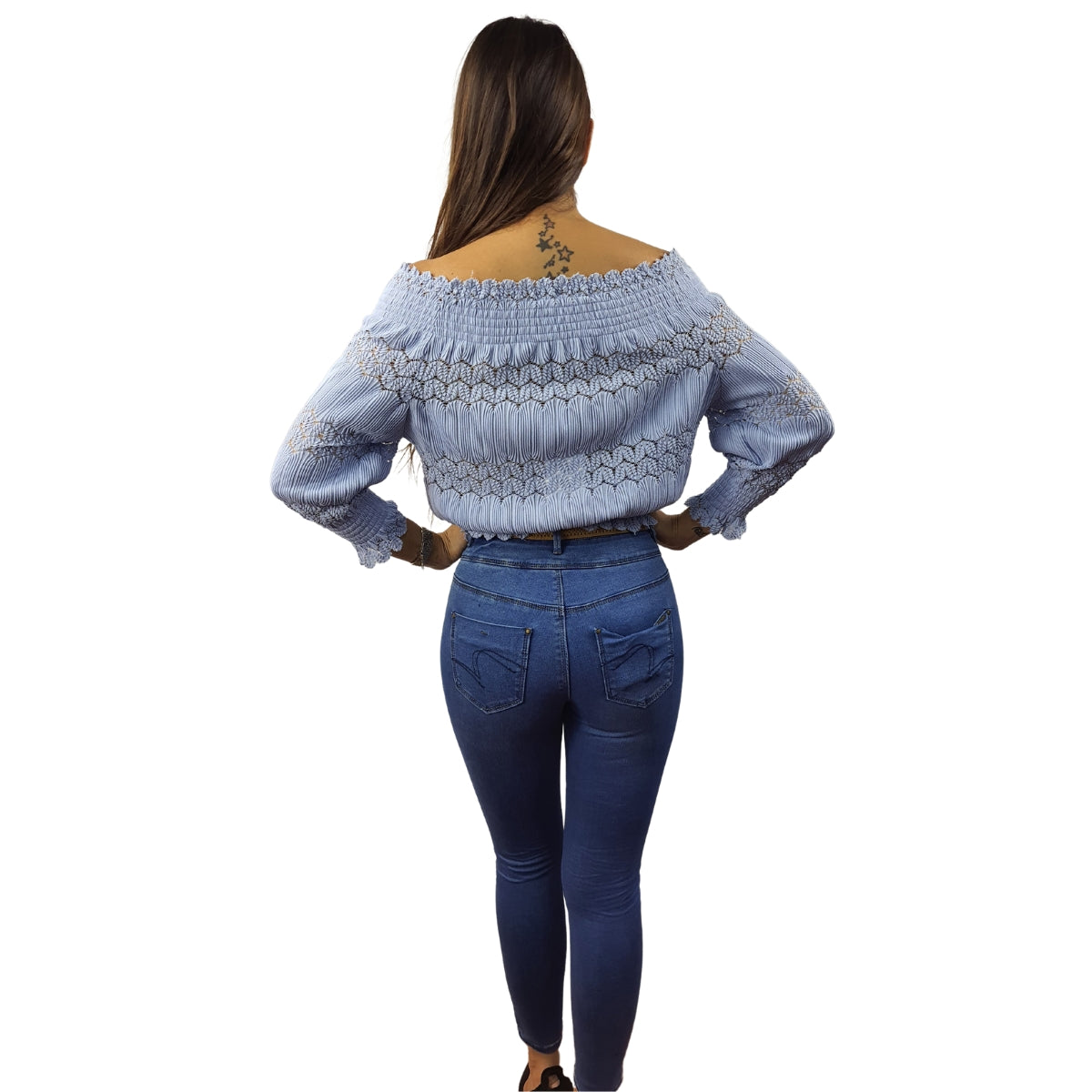 Top Vero Moda Azul Claro Style NIMO 3/4 TOP(NR)