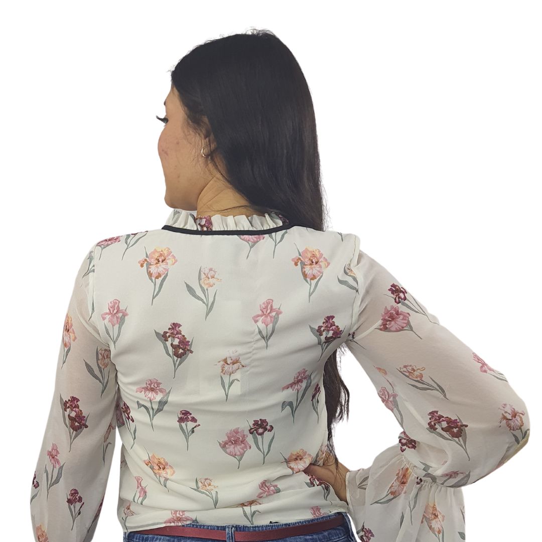 Blusa Vero Moda Blanco Style IRIS L/S TOP(VMC-DR)