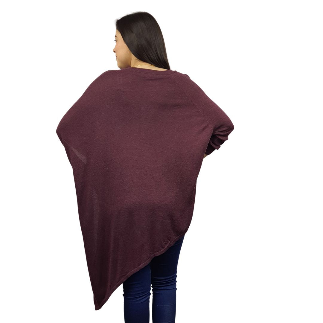 Blusa Vero Moda Morado Oscuro Style SUNSHINE 7/8 KNIT(VMC-UM)