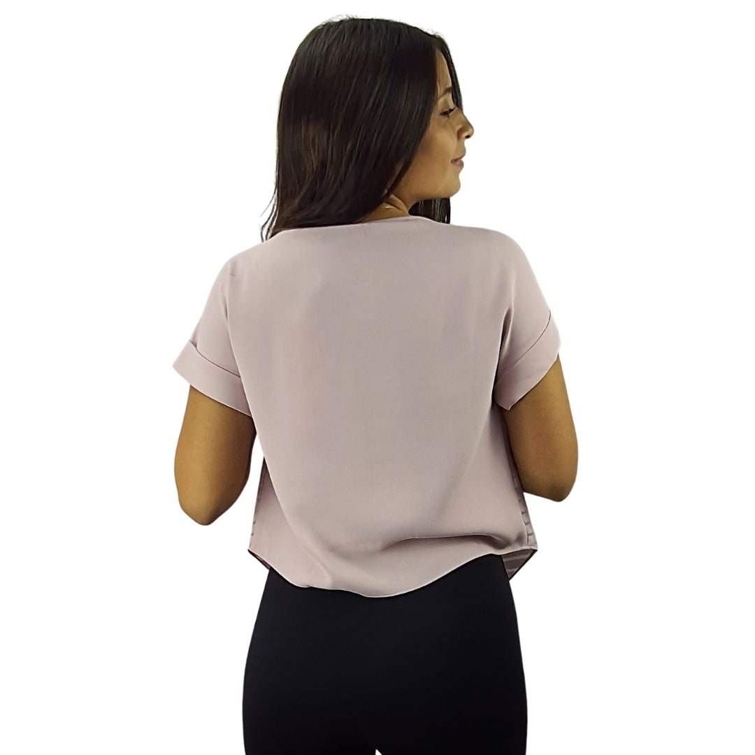 Blusa Vero Moda Rosa Vieja Style JULIUS S/S TOP(TP)