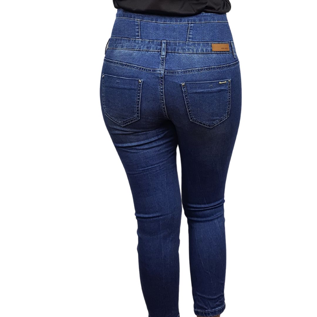 Jeans Vero Moda Azul Oscuro Style YEAH 7/8 HW X-SLIM JEANS(TP-EC-1)