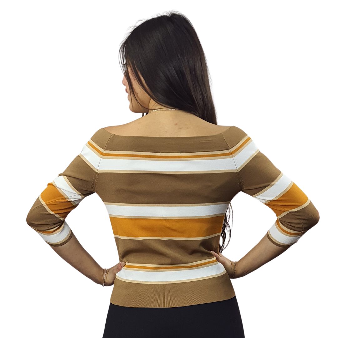 Blusa Vero Moda Marron Style DONNA 3/4 KNIT(LL)