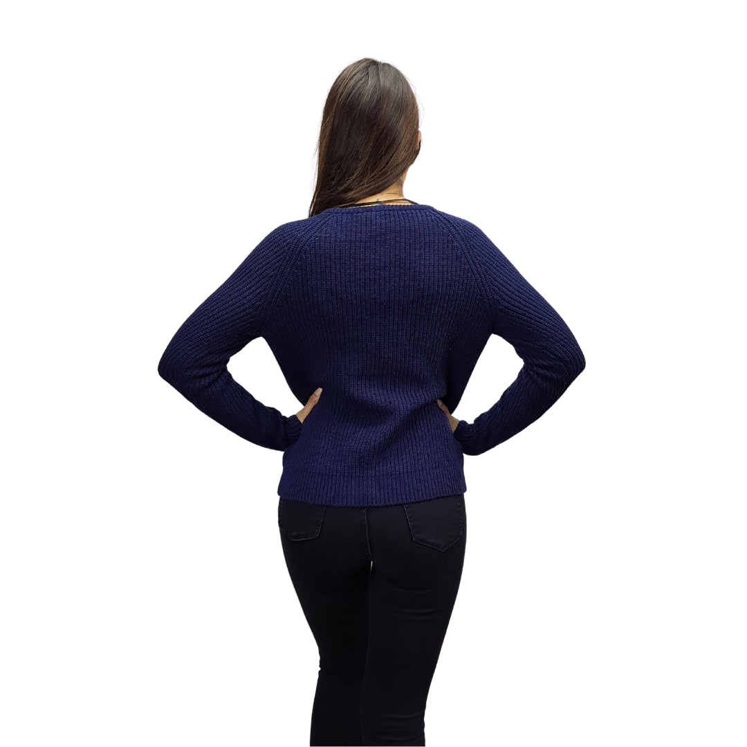 Sweater Vero Moda Azul Oscuro Style EC COTTON L/S KNIT(UM)