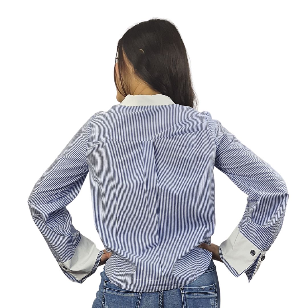 Blusa Vero Moda Azul Style MAISY L/S SHIRT(CP)