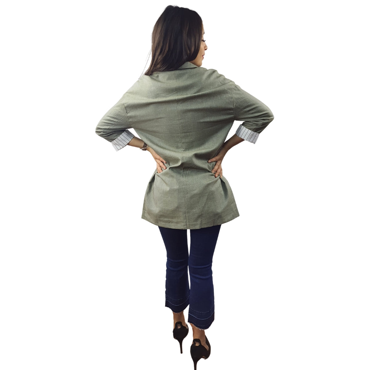 Blazer Vero Moda Verde Style BETTY 3/4 LONG BLAZER(BN-EC-2)
