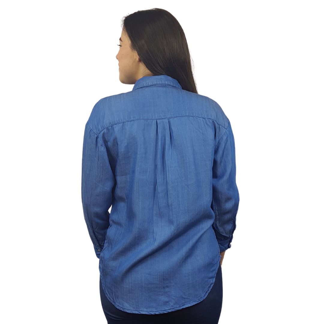 Camisa Vero Moda Azul Oscuro Style NOVEL 9/10 DENIM SHIRT(MW-EC-1)