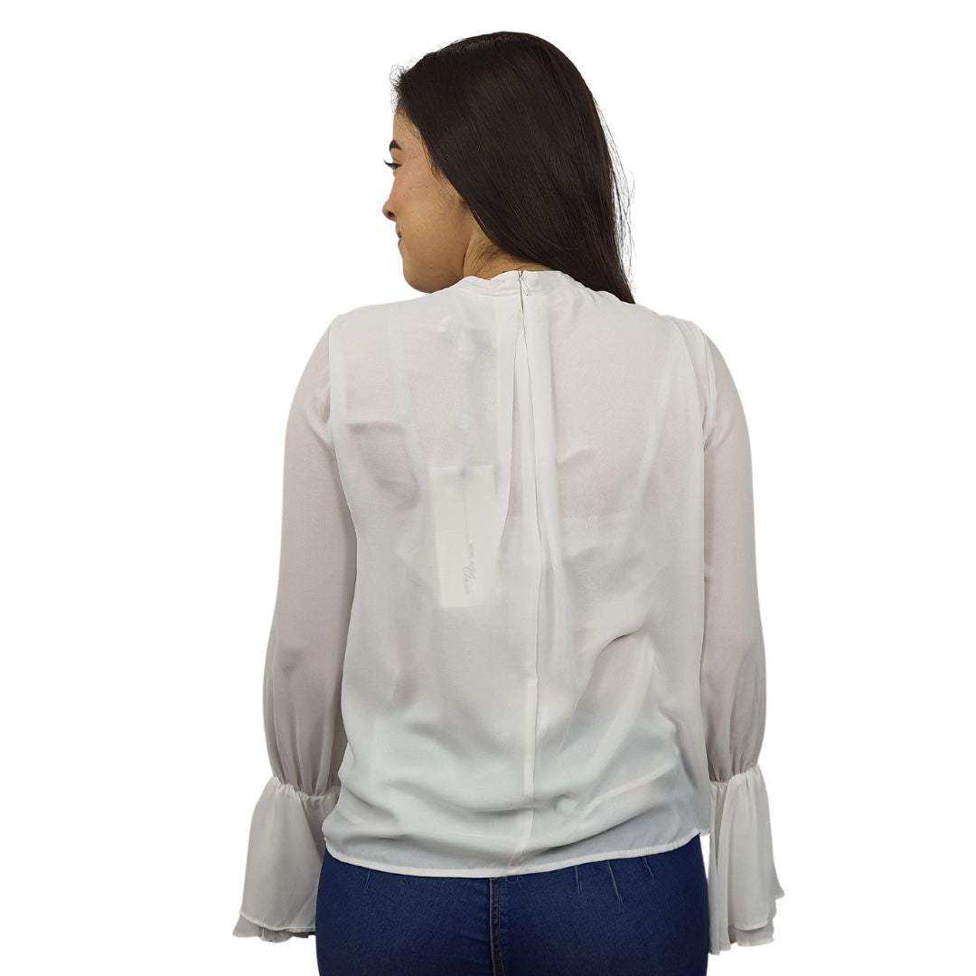Blusa Vero Moda Blanco Style MELODY L/S WOVEN TOP(VMC-PF)