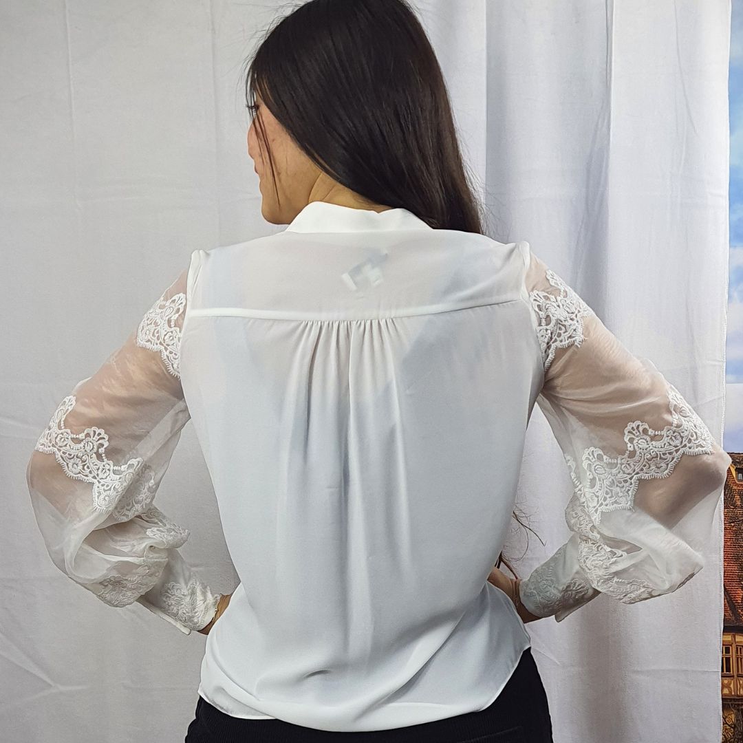 Blusa Vero Moda Blanco Style BELLA L/S SHIRT(VMC-DR)