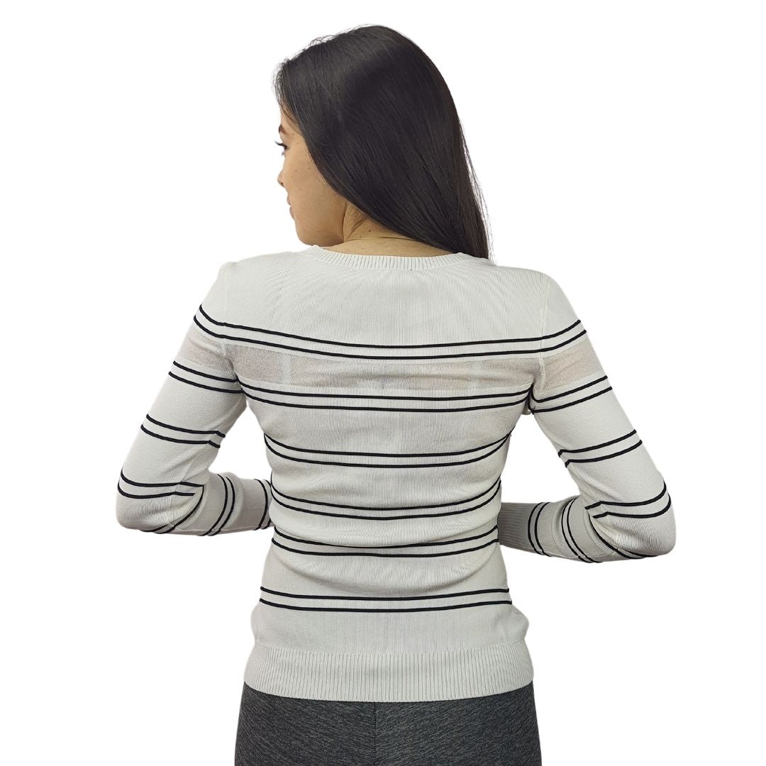 Blusa Vero moda Blanco Style PELA L/S KNIT(NL)