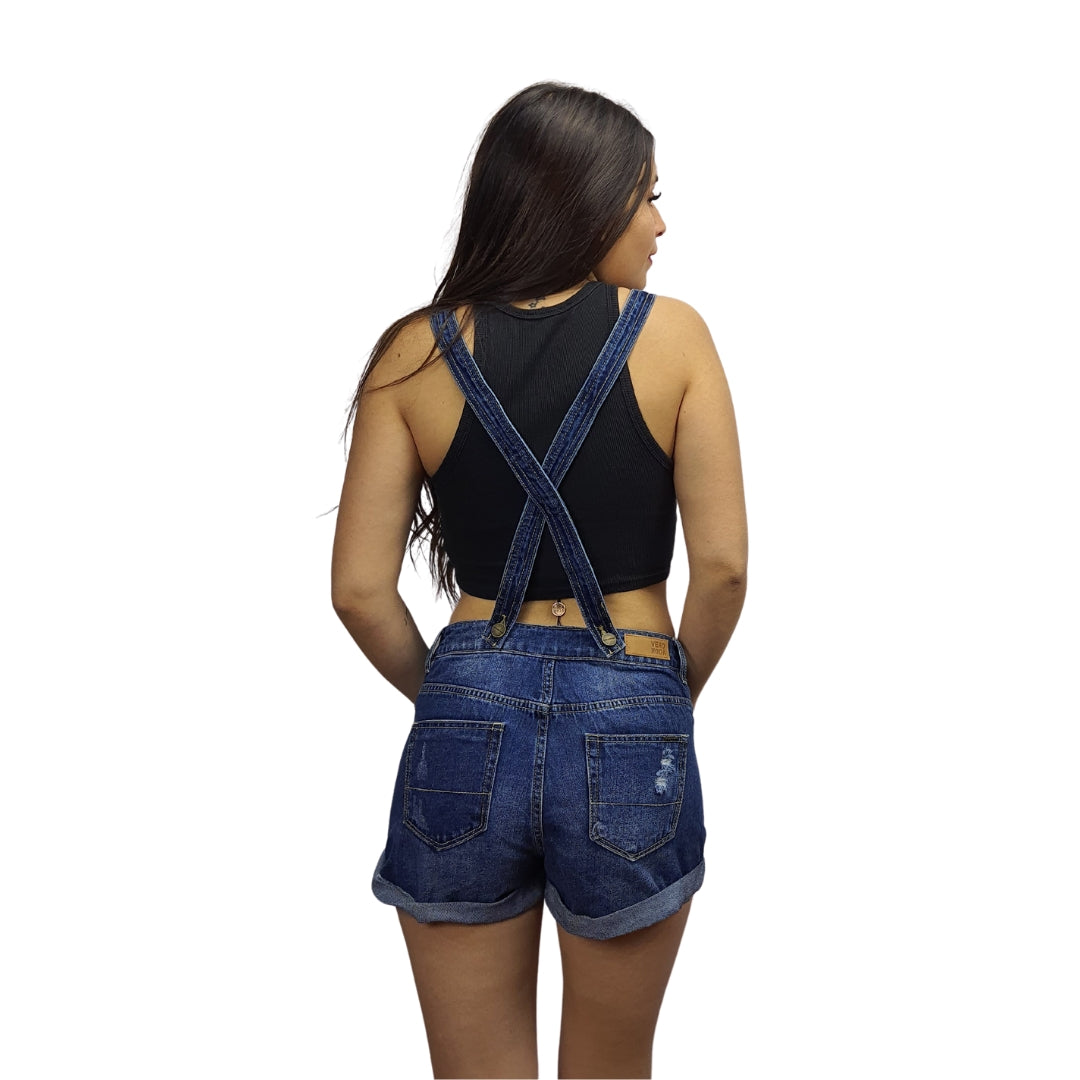 Jardinera Short Vero Moda Azul Style ROAD DENIM CATSUIT SHORTS(MP)