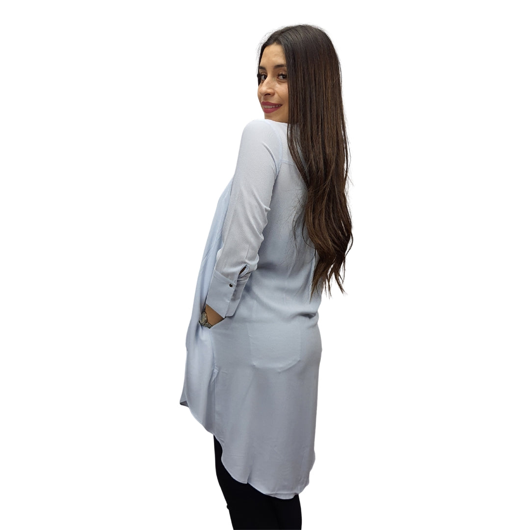 Blusa Vero Moda Azul Claro Style MINNIE 3/4 LONG TOP(VMC-MW-EC-3)