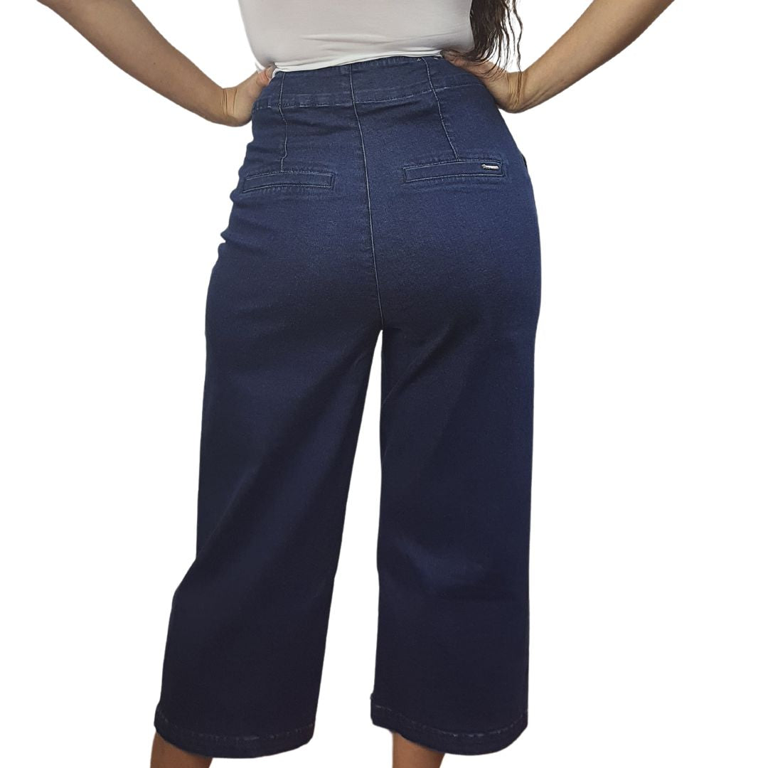 Pescador Vero Moda Azul Oscuro Style PRINCE 7/8 HIGH WAIST LOOSE JEANS (MW-EC