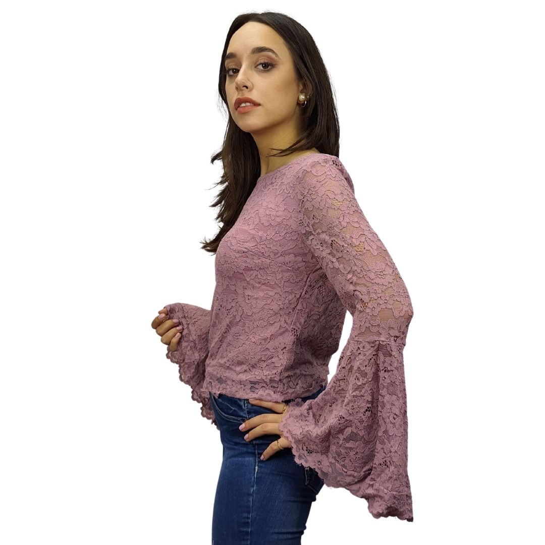 Blusa Vero Moda Rosa Vieja Style KAMA L/S TOP(BT)