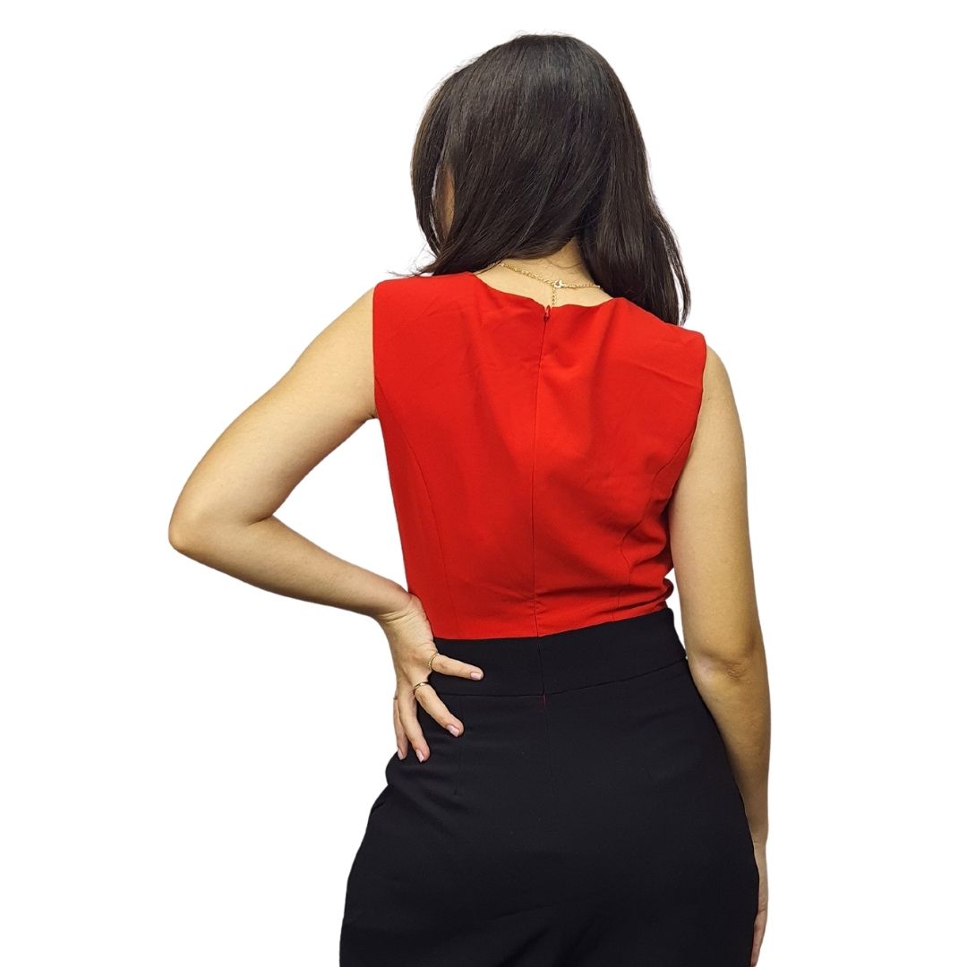 Entero Vero Moda Negro y Rojo Style CROSS 9/10 CATSUIT(VMC-MW-ET-2)