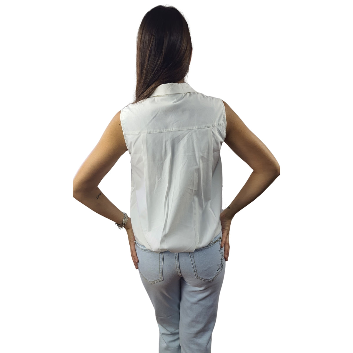 Blusa Vero Moda Blanco Style SHASHA S/L SHIRT(TP)-OR
