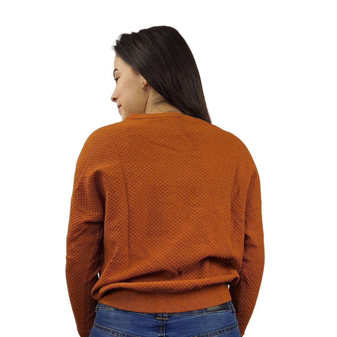 Sweater Vero Moda Marron Style POPCORN L/S KNIT(BN-EC-1)