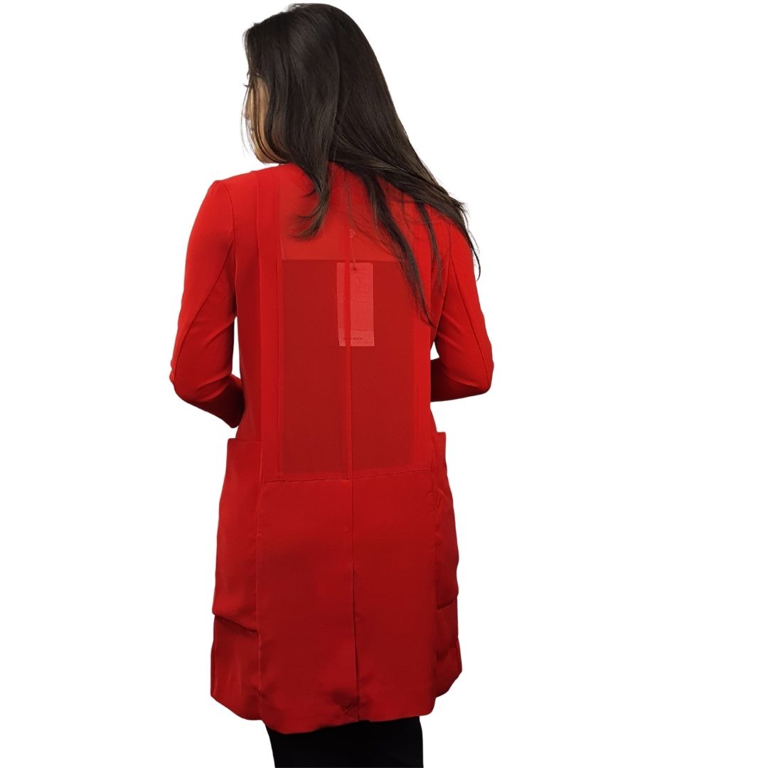 Tapado Vero Moda Rojo Style ALMOND 3/4 BLAZER(VMC-PM-CT-2)