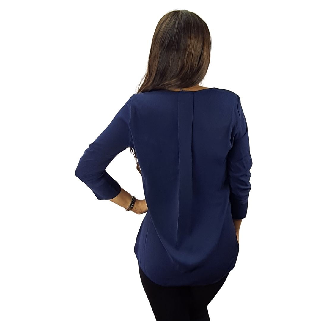 Blusa Vero Moda Azul Style EILEEN 3/4 TOP(VMC-MM)