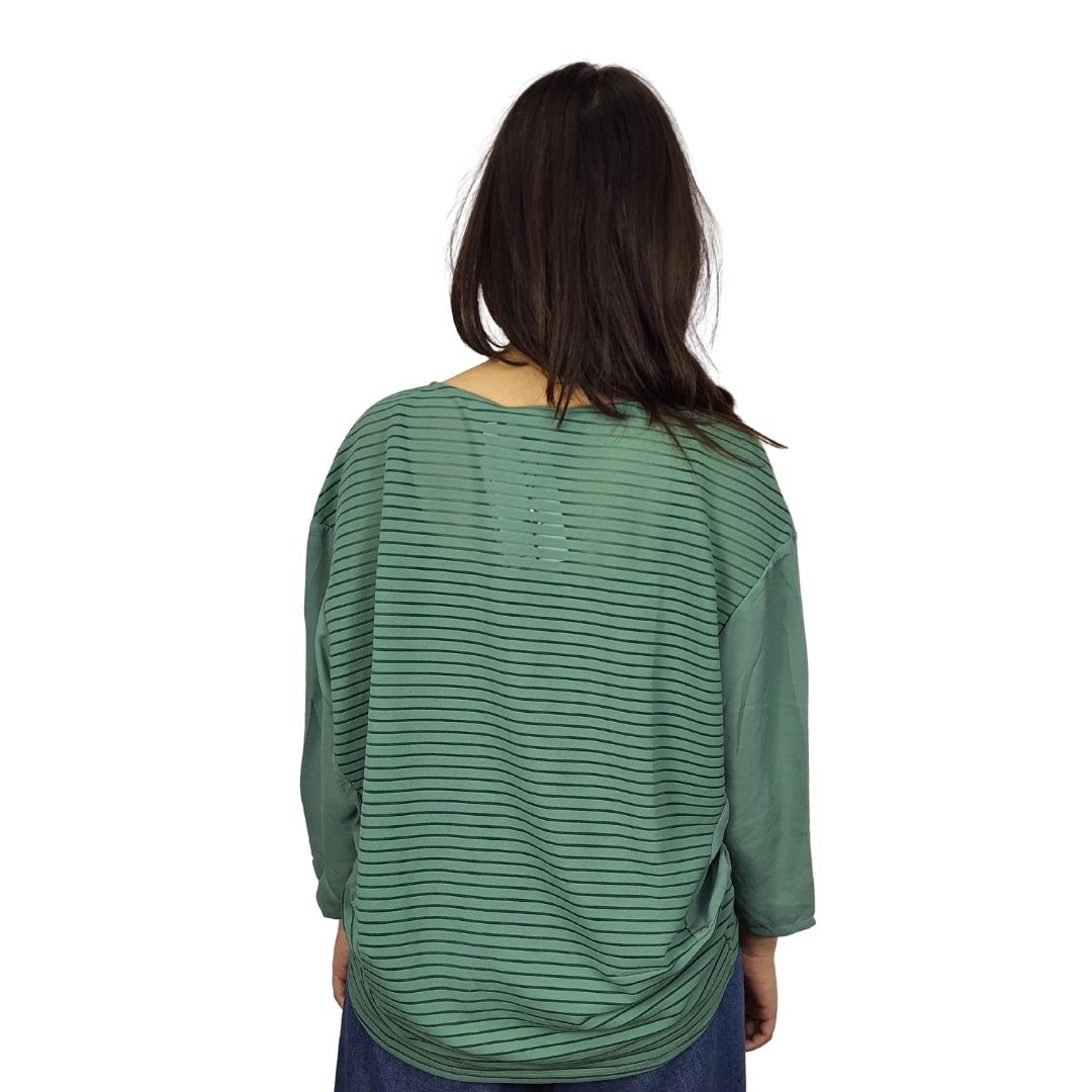 Blusa Vero Moda Verde Style ZENA 3/4 TOP(MW-EC-2)
