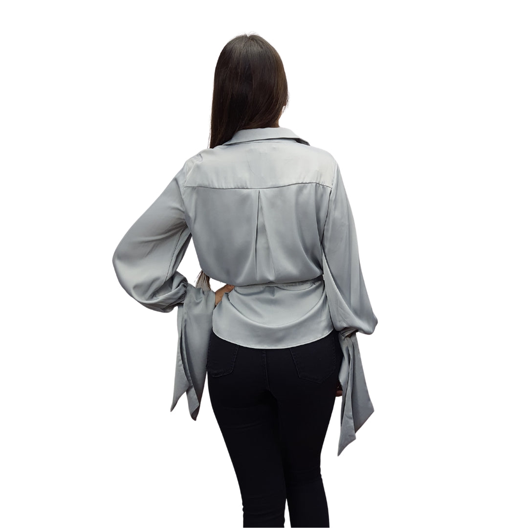 Blusa Vero Moda Gris Style JACQUES L/S SHIRT(VMC-DR)