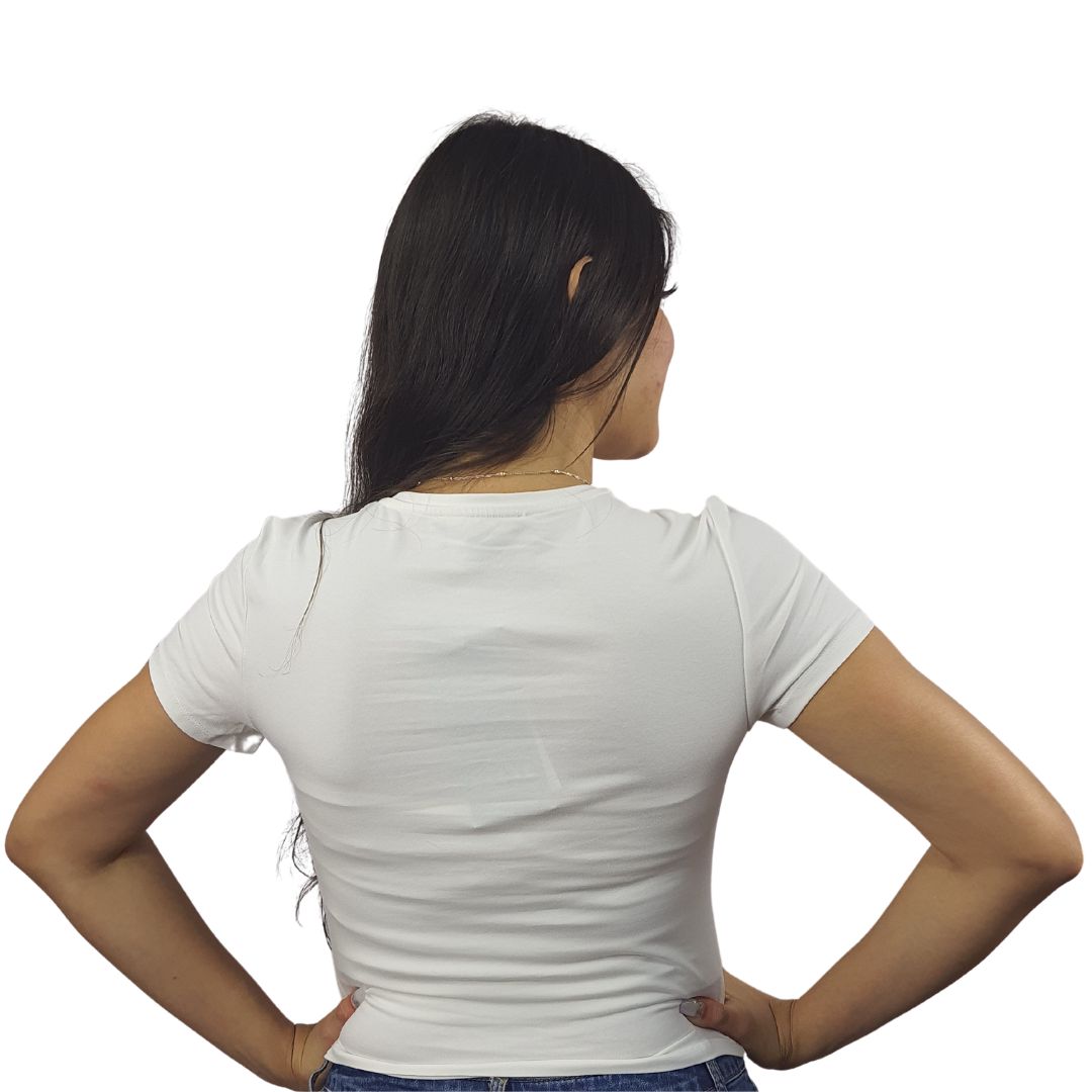 Polera Vero Moda Blanco Style ABASORT S/S TOP(TP)-OR