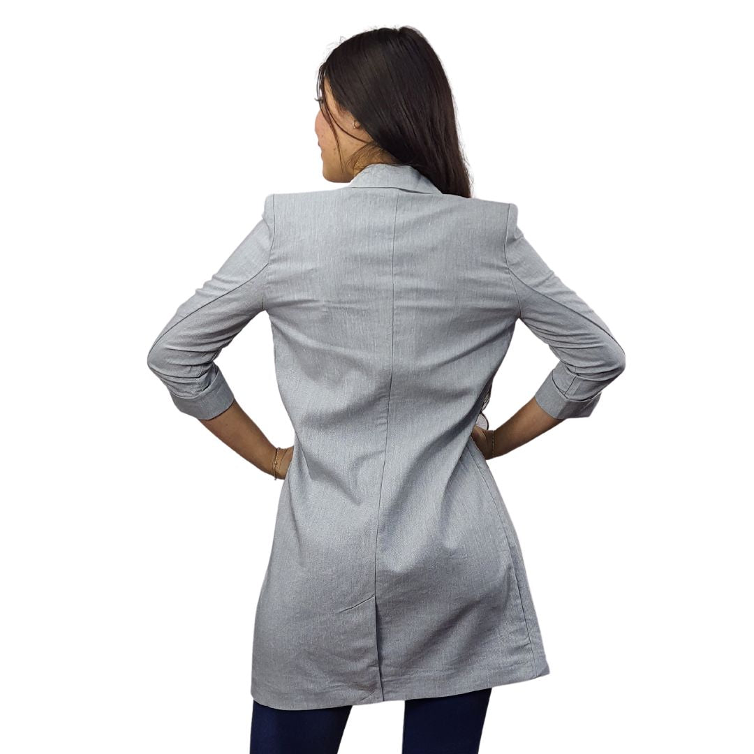 Blazer Vero Moda Gris Style VICTORIA OCEANUS 3/4 BLAZER(VMC-TP)