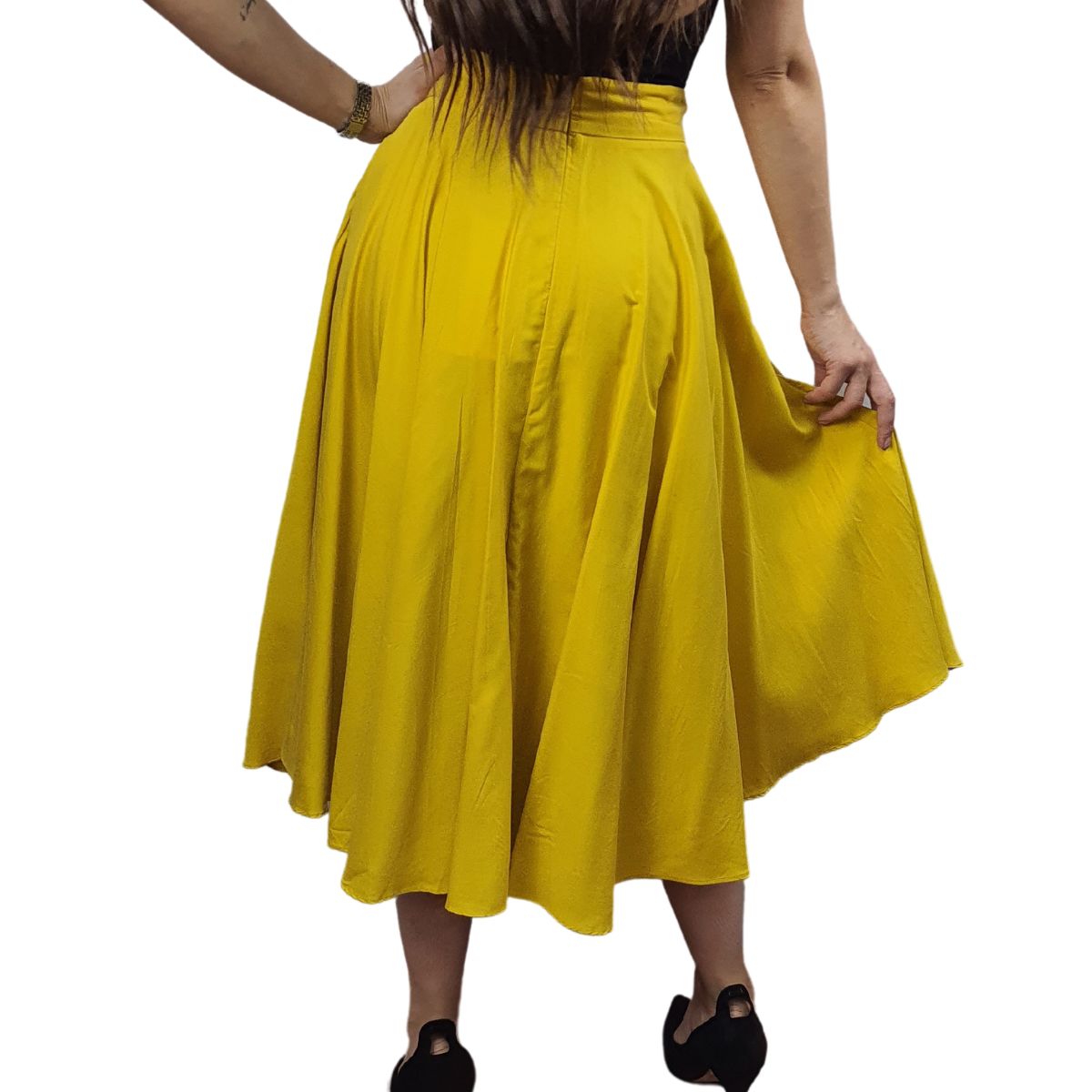 Falda Vero Moda Amarilla Style HATCH LONG SKIRT(VMC-BJ)