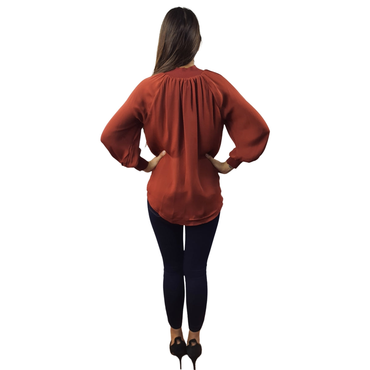 Blusa Vero Moda Marron Style BONNIE 3/4 WOVEN TOP(VMC-NR)